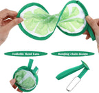 4 Pcs Foldable Round Fruit Pattern Hand Fan Cooling Folding Fan Portable Decorative Pocket Folding Hand Fans for Beach Lawn Park Festival Camping Game Party Favor, Travel, Events,Wedding