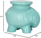 Safavieh Castle Gardens Collection White Elephant Ceramic Garden Stool