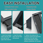 Sliding Folding Door for Living Room Balcony, No Drill Sliding Divider Door with Lock Easy to Assemble, Retractable Door for Home Office Bathroom Use(Black,38x84in(97x213cm))