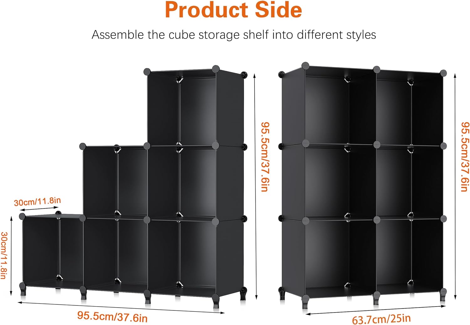 HOMIDEC 6-Cube Storage Organizer, Closet Organizer Storage Cabinet Shelf Bookcase Bookshelf,Storage Cubes Organizers Cabinet for Kids,Closet, Bedroom,Bathroom