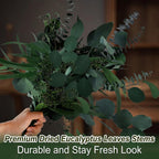 16PCS Real Dried Eucalyptus Stems, Mixed Silver Dollar & Seeded Eucalyptus Leaves, Preserved Natural Greenery for Vase, Wedding Bouquet, Floral Arrangement, Home Decor
