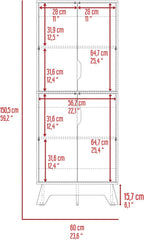 Rectangle Kitchen Pantry Light Oak and White,Buffet Kitchen Sideboard,for Kitchen,Dining Room,15.7 * 23.6 * 59.2