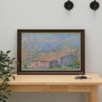 SESAG Claude Monet Art Print Gardener S House at Antibes Prints Posters Canvas Deco Paintings Vintage Wall Art For Living Room Bedroom Office Hanging Frame 8" L X 12" W