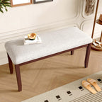 Padded Seating Bench Fabric Upholstered Stable Support Household Furniture Multi Space Use Quick Assembly Daily Durability Comfortable Resting Spot Extra Seating