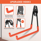 Heavy Duty Wall Mount Garage Hooks, 42-Pack | Hanging Storage for Bikes, Ladders, Hoses, Ropes, Garden Tools - For Warehouse, Workshop, Shed, Shop, Yard