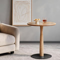 Small Wooden Round Side Table, Accent Nightstand Pedestal Table for Living Room, Bedroom, Compact Coffee Table, Drink Table, End Table for Small Spaces, Corners, Office(Natural, 13.78"D x 21.26"H)