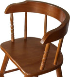 Sargent's Sons Amish Style Wooden Youth Chair, Desk Chair, Youth Dinning Chair with Step & Arms (Dark Walnut)
