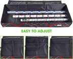 Propik Wrapping Paper Storage Container | Gift Wrap Organizer Under Bed | 41”x14”x6” | Box Holder for 18-24 Rolls Up to 40” | 600D Oxford Material | Pockets for Ribbon, Bows and Accessories (Plaid)