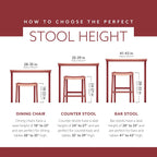 Linon Natural Barstool with Round Seat, 24-Inch