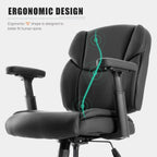 Okeysen Drafting Chair Standing Desk Chair, 500 LBS Leather Big and Tall Office Chair with Adjustable Armrests & Foot Ring, Modern Tall Desk Chair with Mid Back, Swivel Rolling Drafting Stool.