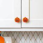 Knobēz: Decorative Knob Covers - Jack o Lantern - 12pk - Stretch Over Hardware Decorations, Cozy Seasonal Autumn Colors, Kitchen-Bathroom-Dressers-Home