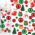 98 Pieces Christmas Vase Filler Decorations for Beads Faux Beads Party Garland for Vases Filler Wedding Centerpiece Christmas Party Decor (Christmas Theme)