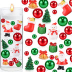 98 Pieces Christmas Vase Filler Decorations for Beads Faux Beads Party Garland for Vases Filler Wedding Centerpiece Christmas Party Decor (Christmas Theme)