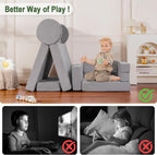 Kids Play Couch 15PCS, Modular Foam Sofa, Convertible Kids Play Set | Kids Play Couch 15PCS, Convertible Kids Furniture, Ideal for Playroom, Reading, Playing and Relaxing
