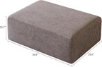 39.4" Oversized Couch Ottoman, Movable Rectangle Ottoman with Memory Foam, Corduroy Modular Foot Stool for Living Room Bedroom,Non-Slip Bottom, No Assembly Required (Gray)