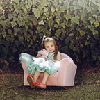 Gingham Rocking Chair for Kids – Soft Microsuede Upholstery, Sturdy Wooden Frame, Ergonomic Padded Seat, Smooth Rocking Motion, Easy to Clean, Ages 2–5, Perfect for Bedrooms & Playrooms.