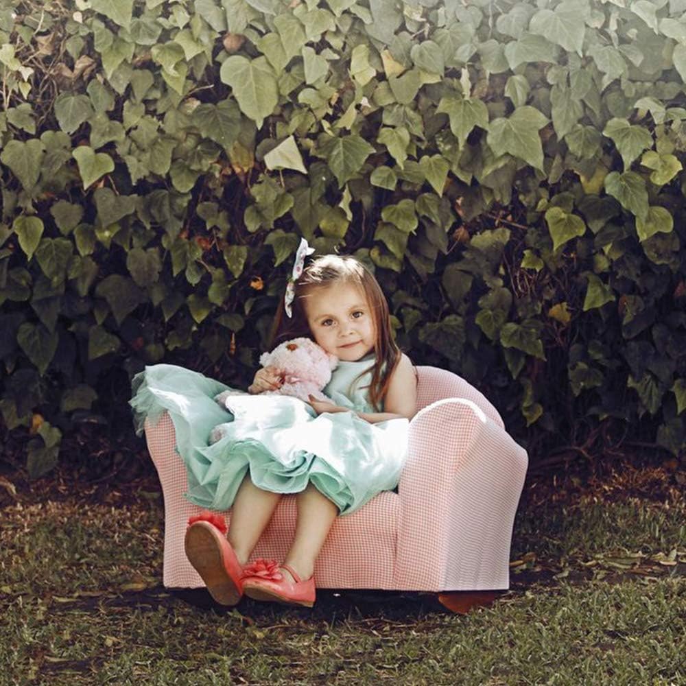 Gingham Rocking Chair for Kids – Soft Microsuede Upholstery, Sturdy Wooden Frame, Ergonomic Padded Seat, Smooth Rocking Motion, Easy to Clean, Ages 2–5, Perfect for Bedrooms & Playrooms.