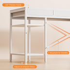 OLIXIS Computer Desk with 6 Drawers, 47 inch Office Desk with Storage Shelves, Reversible Gaming Desk, Corner Desk with Storage Drawers, Work for Home Office, Study, Living Room, White