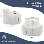 Oversized Bean Bag Chair for Living Room Furniture Bean Bag Chairs for Adults- Small Couch & Lounge Accent Chair for Living Room Chairs or Bedroom