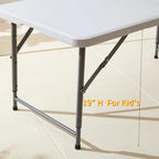 120CZ Folding Table Portable Small Table Semi Practical Table Small Indoor and Outdoor Adjustable Height with Handle Folding Table, Camping and Gathering