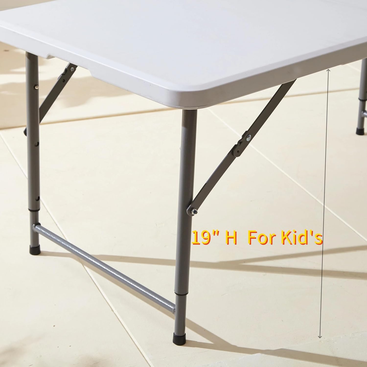 120CZ Folding Table Portable Small Table Semi Practical Table Small Indoor and Outdoor Adjustable Height with Handle Folding Table, Camping and Gathering