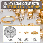 Luxury Gold Party Decorations; Sparkling Diamond Confetti, Table Decor & Vase Filler for Elegant Wedding Centerpiece Arrangements