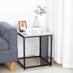 15.7W*15.7D*17.7H inch Solid Marble Coffee Table Sofa Side End Bedside Nightstand Furniture