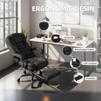 Office Chair, Fabric Gaming Chair with Footrest, Executive Comfortable Computer Desk Chairs, 360° Swivel Base & Height Adjustable Reclining Ergonomic Task Chair for Adults, Gamer Chair & Silla Gamer