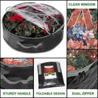 Propik Christmas Wreath Storage Bag 36" - Garland Holiday Container with Clear Window - Tear Resistant Fabric - 2 Pack (36 Inch, Black)