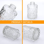 Glass Bud Vases Set of 32,Small Flower Vases for Wedding Centerpiece Table Decorations,Clear Vintage Embossed Mini vases,Flower Arrangements in Vases for Party or Home Decor