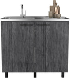 Utility Sink Cabinet Burwood, Kitchen, Smokey Oak