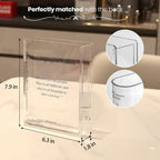 Alpharan Book Vase for Flowers Home Décor,Flower Vase Artistic and Cultural Flavor Decorative Vase Acrylic Clear Vase for Home and Office,Gifts for Book Lovers. (Transparent)