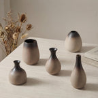 Ceramic Bud Vases, Rustic Small Vase Set of 11, Mini Pottery Vases for Flowers, Modern Farmhouse Home Decor, Clay Vases for Wedding Centerpiece, Shelf and Dinning Table Decoration