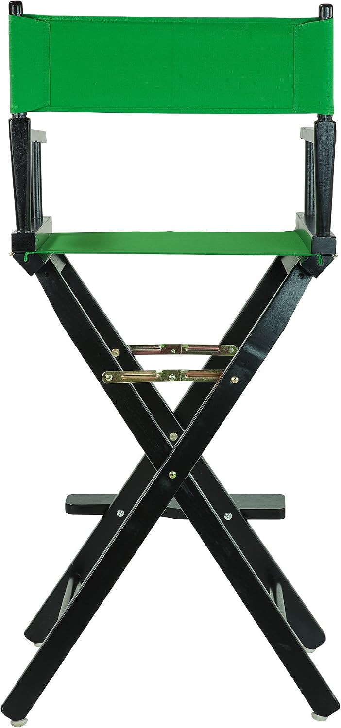 Casual Home Director's Chair ,Black Frame/Green Canvas,30" - Bar Height