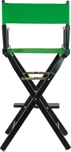 Casual Home Director's Chair ,Black Frame/Green Canvas,30" - Bar Height
