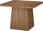 Solid Wood Dining Table with Pedestal Base, 39" Farmhouse Square Rustic Kitchen Table, Accent Modern Kitchen & Dining Room Furniture for Small Spaces, Apartment, Restaurant