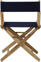 American Trails Extra-Wide Premium 18" Director's Chair Natural Frame with Navy Canvas