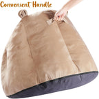 MOMCAYWEX Cute Soft Bean Bag Chair for Kids with Fluffy Bear Ears, Cozee Fluffy Lazy Chair for Up to 10 Years Old Girls and Boys