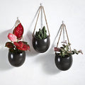Set of 3 Ceramic Wall Planters - Small Hanging Pocket Vases for Indoor Plants & Dried Flowers, Wall Decor for Home Room Garden Office