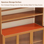 Wide Pantry Storage Cabinet, Pantry Storage Cabinet with Doors, Freestanding Kitchen Cupboard, for Kitchen, Bedroom, Dining Room, Office(163x63x31cm/64.2x24.8x12.2in)