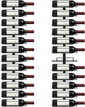 Wall Mount Wine Rack – 24 Bottles – Black Metal Wine Bottle Holder for Wall, Wine Rack for Home Bar, Kitchen