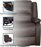 RecPro Charles 30" Swivel Glider RV Recliner, Chestnut, 2-Pack