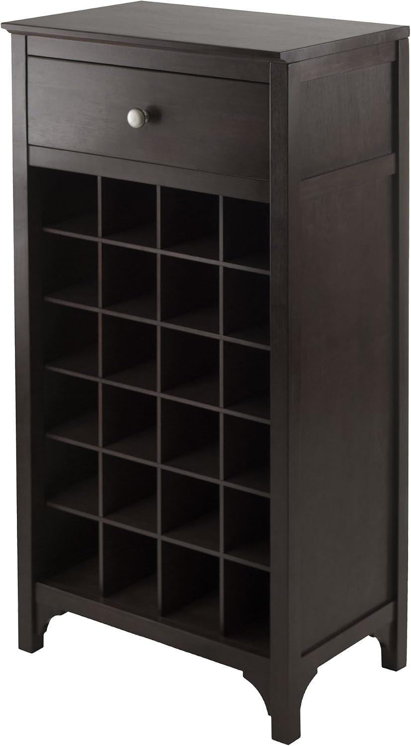 Winsome 3-Piece Ancona Wine Cabinet Modular Set, Black