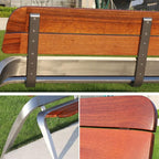 Patio Benches for Outdoors Outdoor Terrace Garden Leisure Bench Park Seat Beach Chair Metal Cast Iron Frame Home Creative Decor Garden Benches for Outdoors