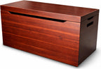 Fully Assembled, Solid Wood Storage Chest with Lid & Handles, Wooden Box, Organizer, Storage, Birthday, Gift, Blankets, Clothes, Keepsakes, Anti-Slam Hinges, 30” Professional Mahogany Finish