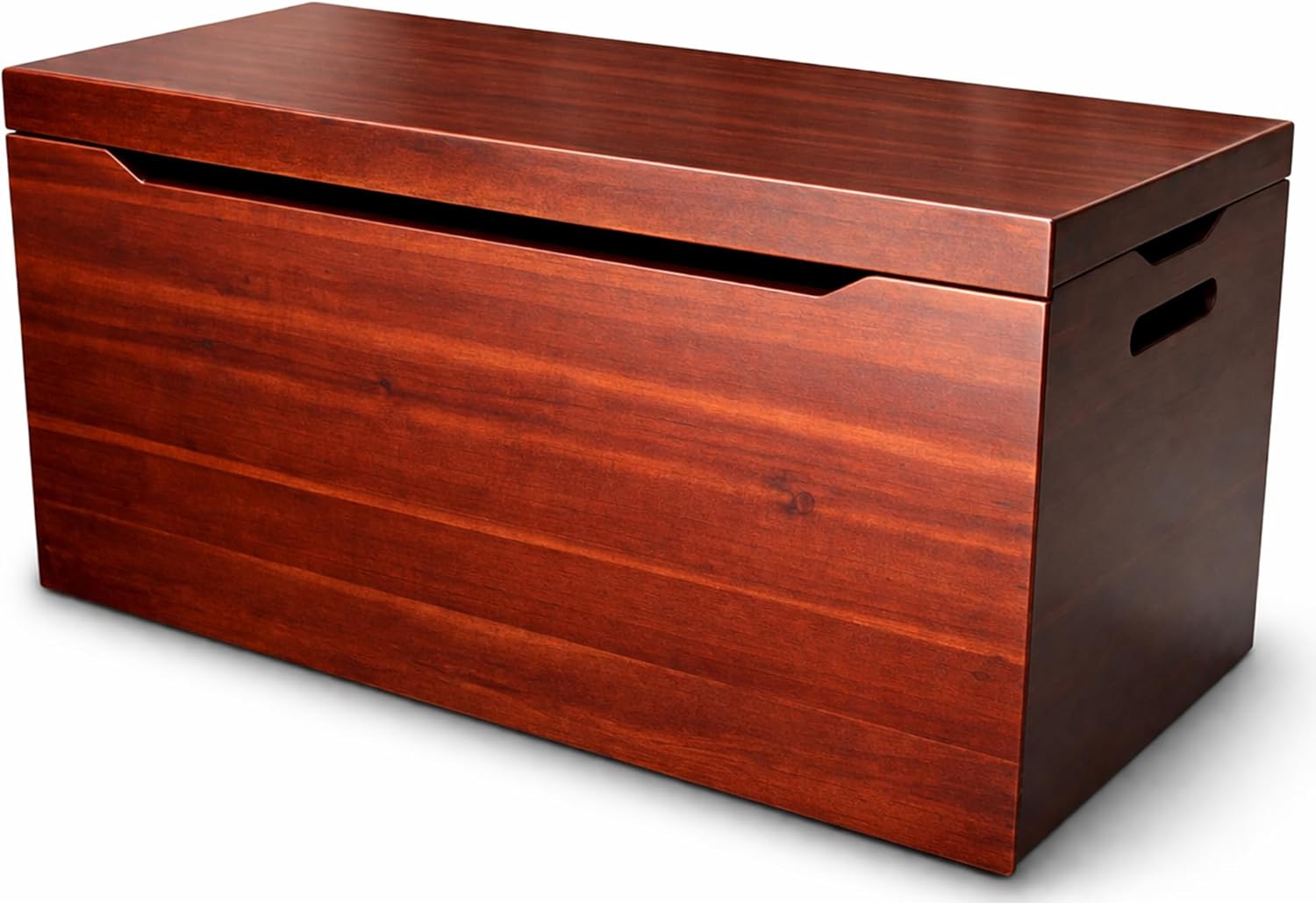 Fully Assembled, Solid Wood Storage Chest with Lid & Handles, Wooden Box, Organizer, Storage, Birthday, Gift, Blankets, Clothes, Keepsakes, Anti-Slam Hinges, 30” Professional Mahogany Finish