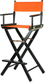 Casual Home 30" Director's Chair Black Frame-with Tangerine Canvas, Bar Height