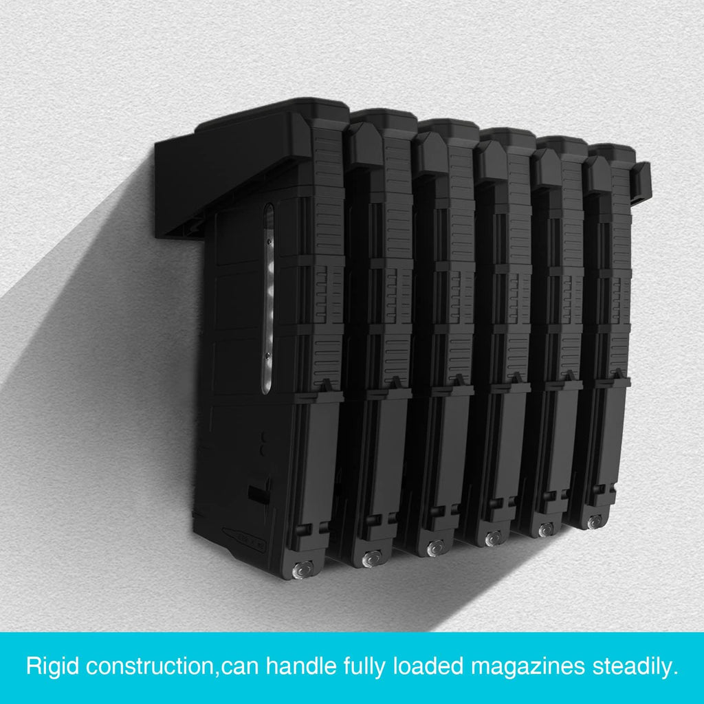 Solid ABS 6X Standard PMAG Wall Mount, Mag Holder, Home Magazine Storage Rack