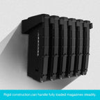 Solid ABS 6X Standard PMAG Wall Mount, Mag Holder, Home Magazine Storage Rack