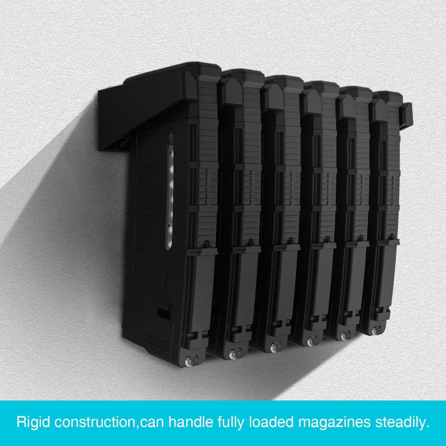 Solid ABS 6X Standard PMAG Wall Mount, Mag Holder, Home Magazine Storage Rack